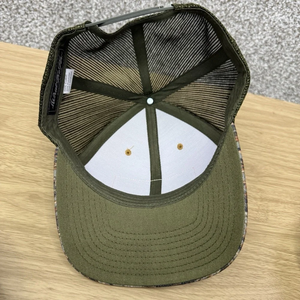 What The Fin Hats Lot Of 2 Snap Back Cap Camo Pattern Mesh Back Fishing Outdoors